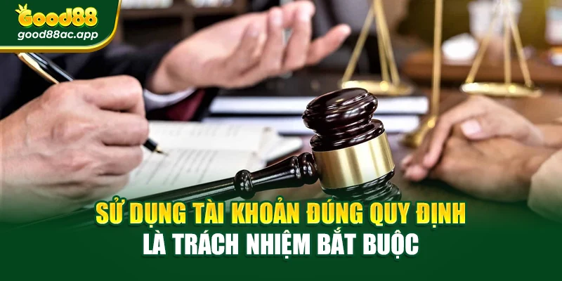 Điều khoản sử dụng 2 Sử dụng tài khoản đúng quy định là trách nhiệm bắt buộc