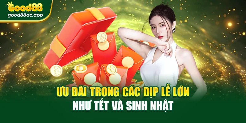 Ưu đãi trong các dịp lễ lớn như Tết và sinh nhật